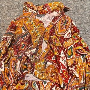 Haute Hippie Multicolor Paisley Button Down Shirt